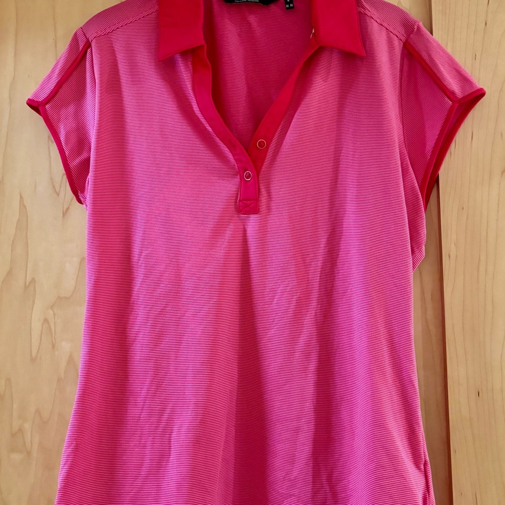 Sunice Women's Vibrant Pink Button Down Shirt